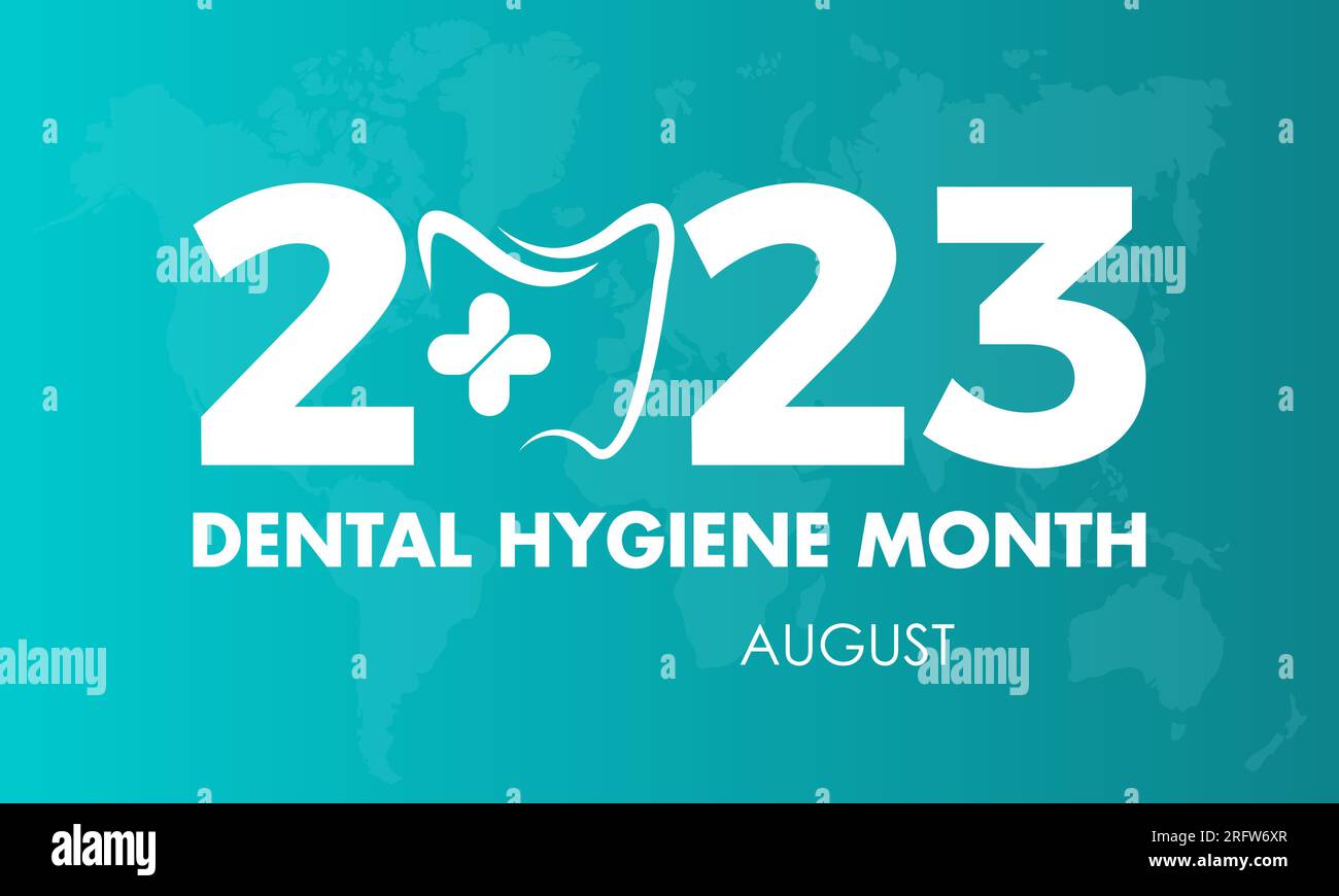 2023 Concept National Dental Hygiene Month vector design illustration. Dental care concept for