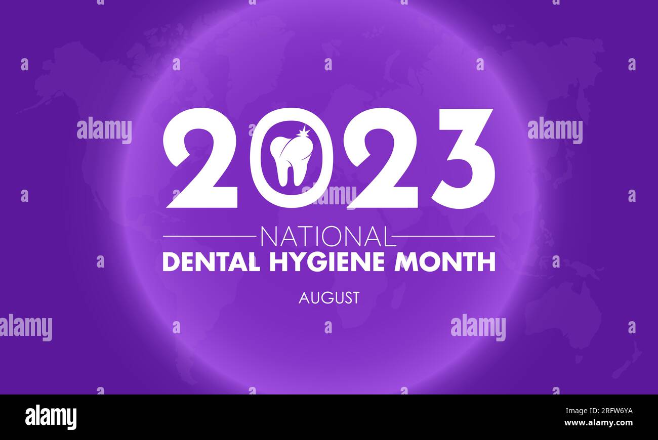 2023 Concept National Dental Hygiene Month vector design illustration