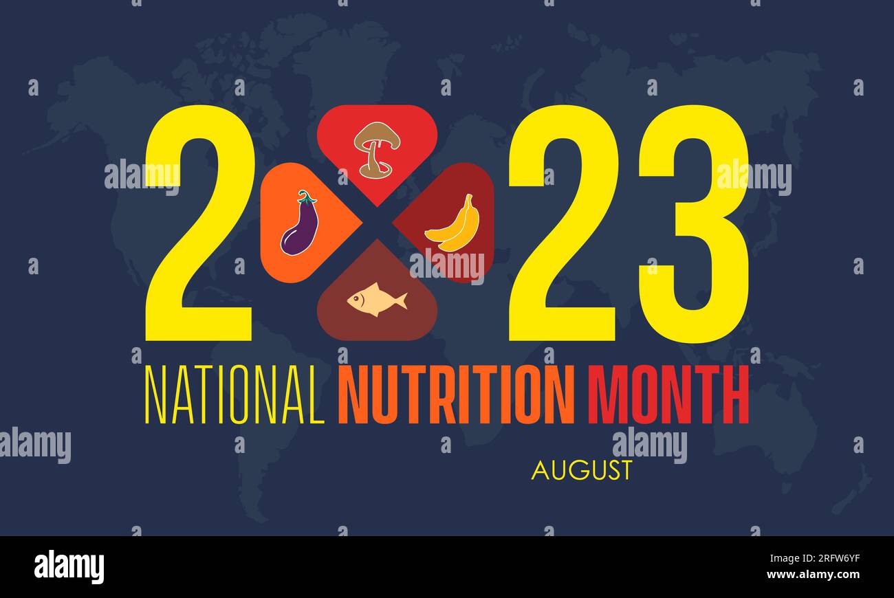 2023 Concept National Nutrition Month vector design illustration