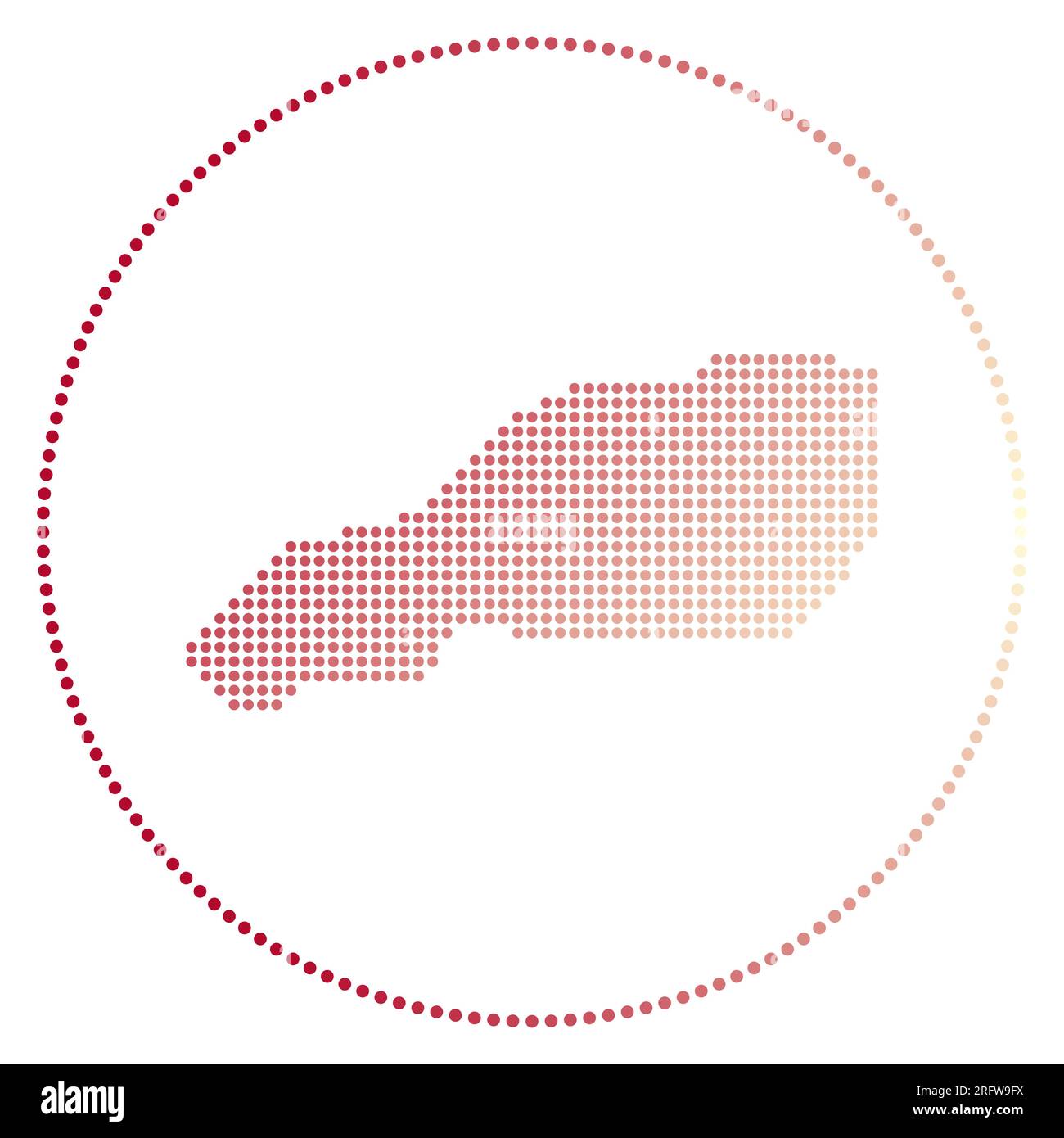Little Stirrup Cay digital badge. Dotted style map of Little Stirrup ...