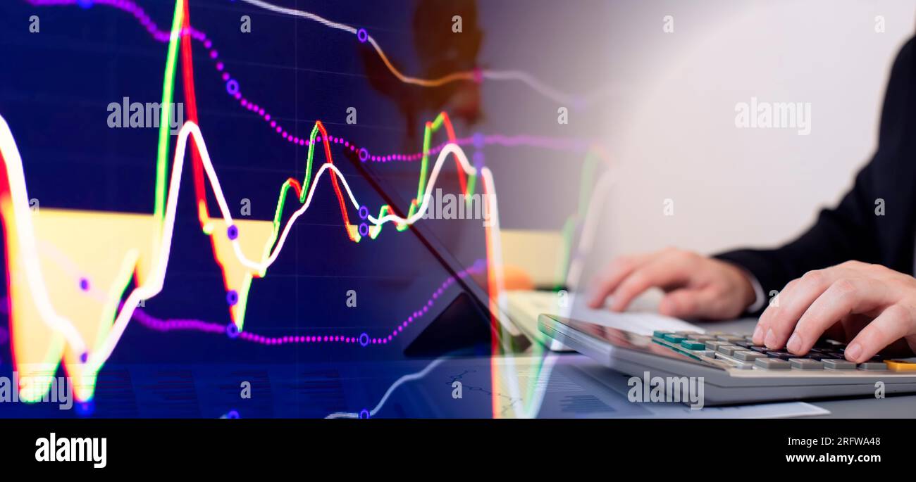 Stock market or forex trading graph and candlestick chart suitable for ...