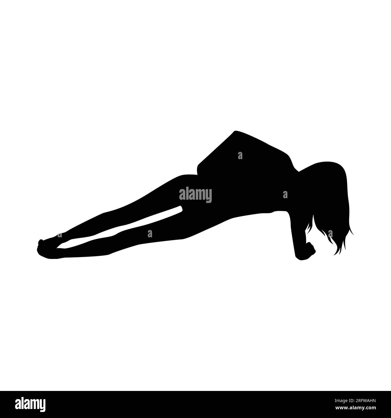 Yoga silhouette vector illustration black and white Stock Vector Image & Art Alamy