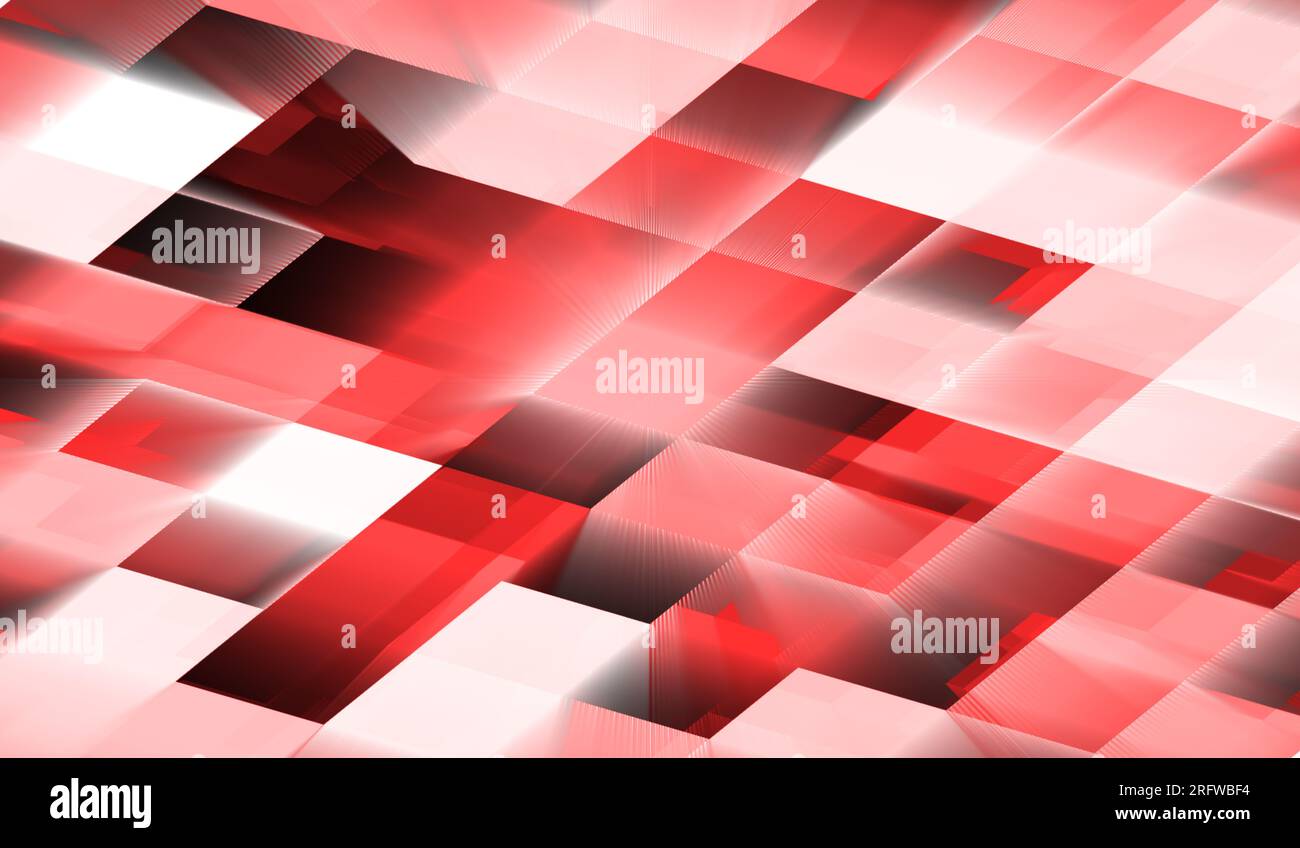 3D abstract digital technology red light on red background Stock Photo ...