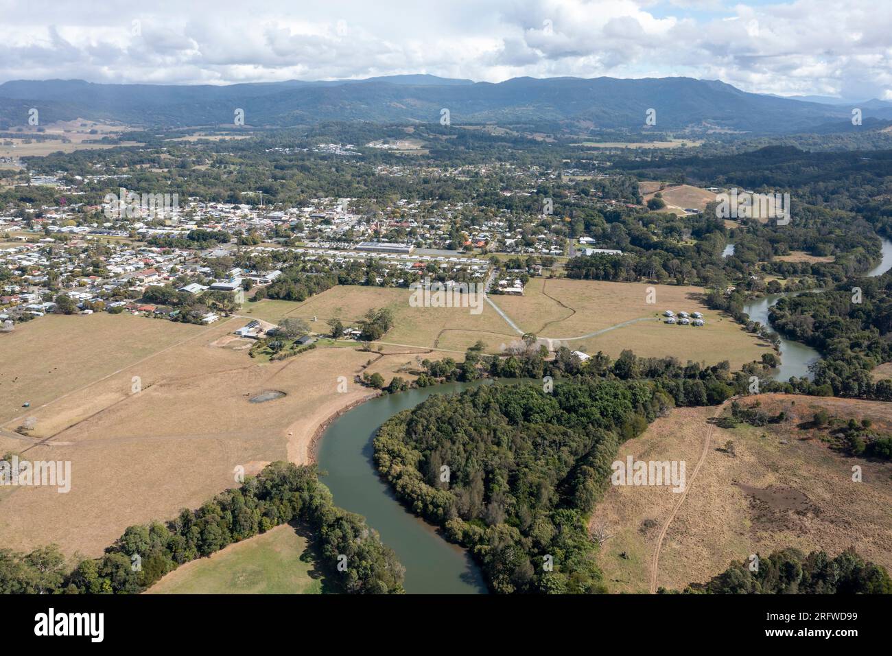The New South Wales town of Mullumbimby and the Brunswick river Stock Photo Alamy