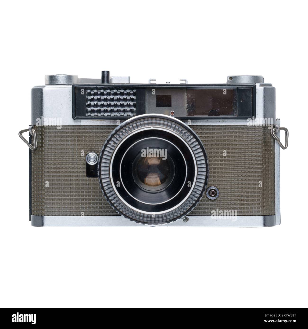 vintage old film camera isolated on white background Stock Photo