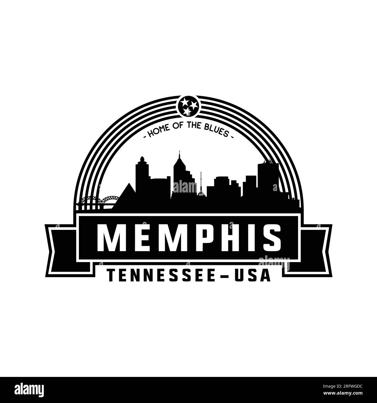 Memphis logo. Memphis, Tennessee design template. Vector and ...