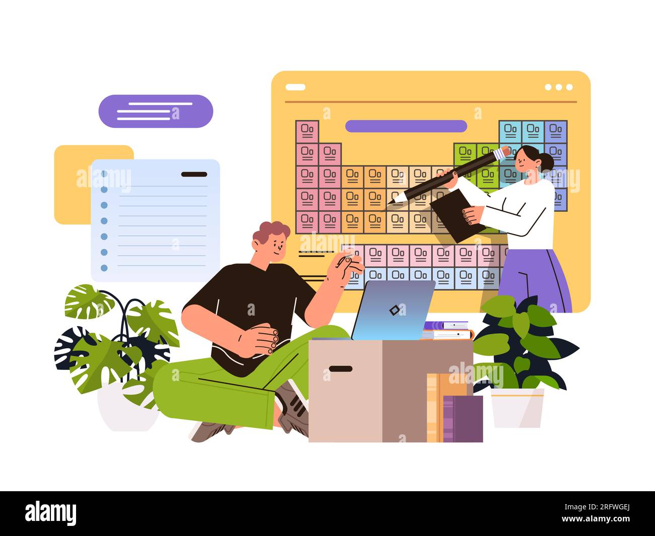 students in virtual classroom using smart interactive board virtual