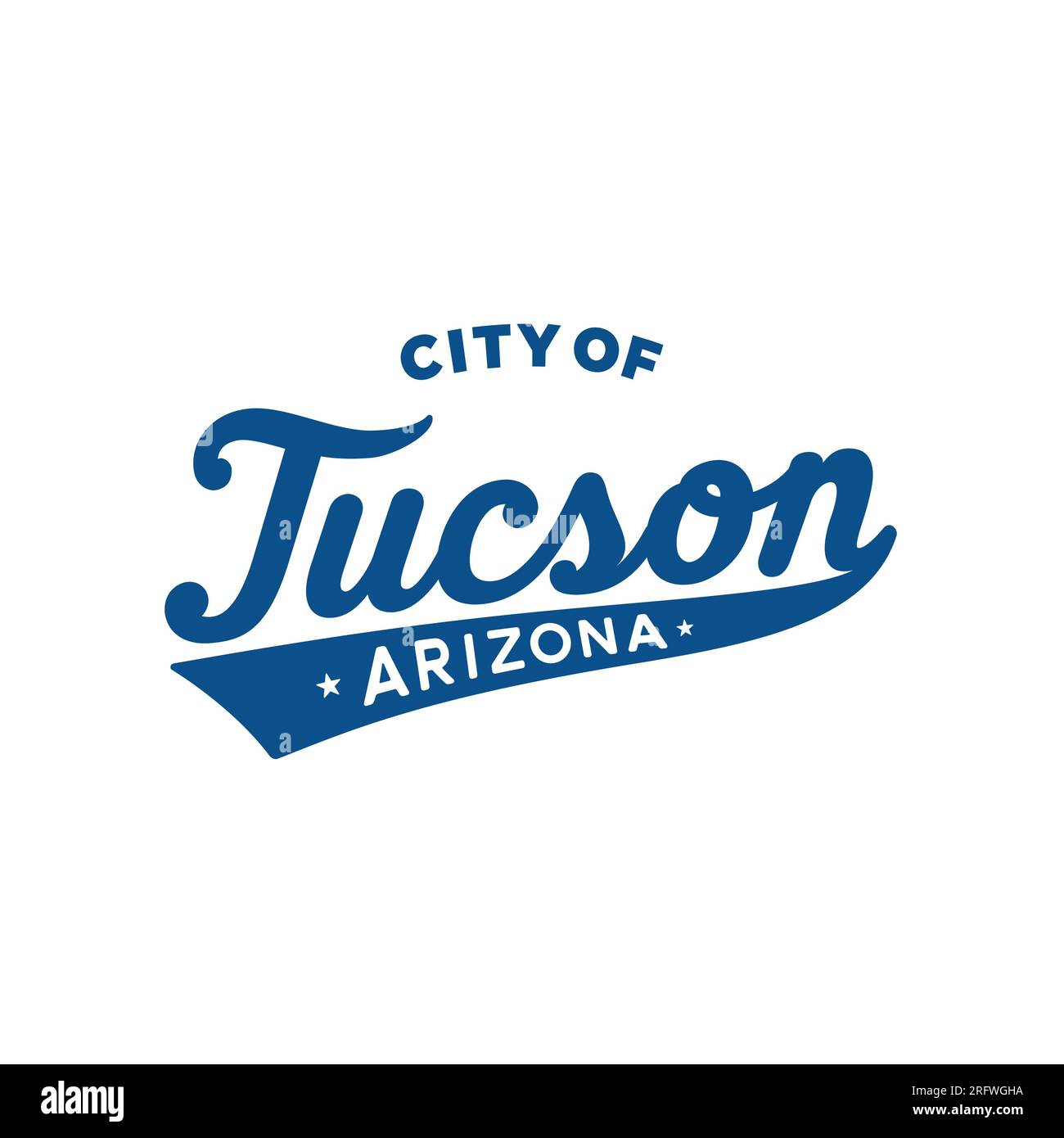 City of Tucson lettering design. Tucson, Arizona typography design