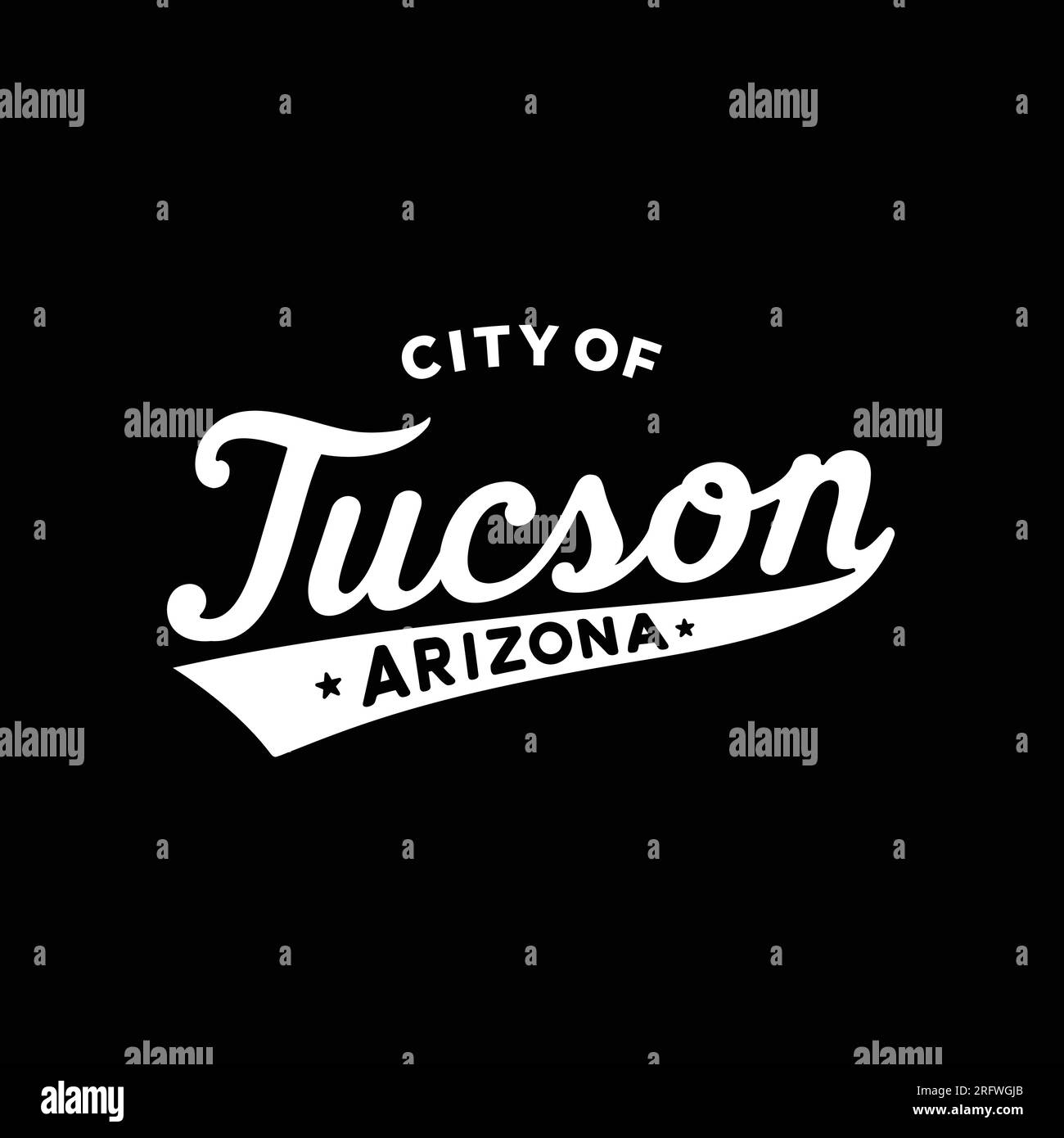 City of Tucson lettering design. Tucson, Arizona typography design