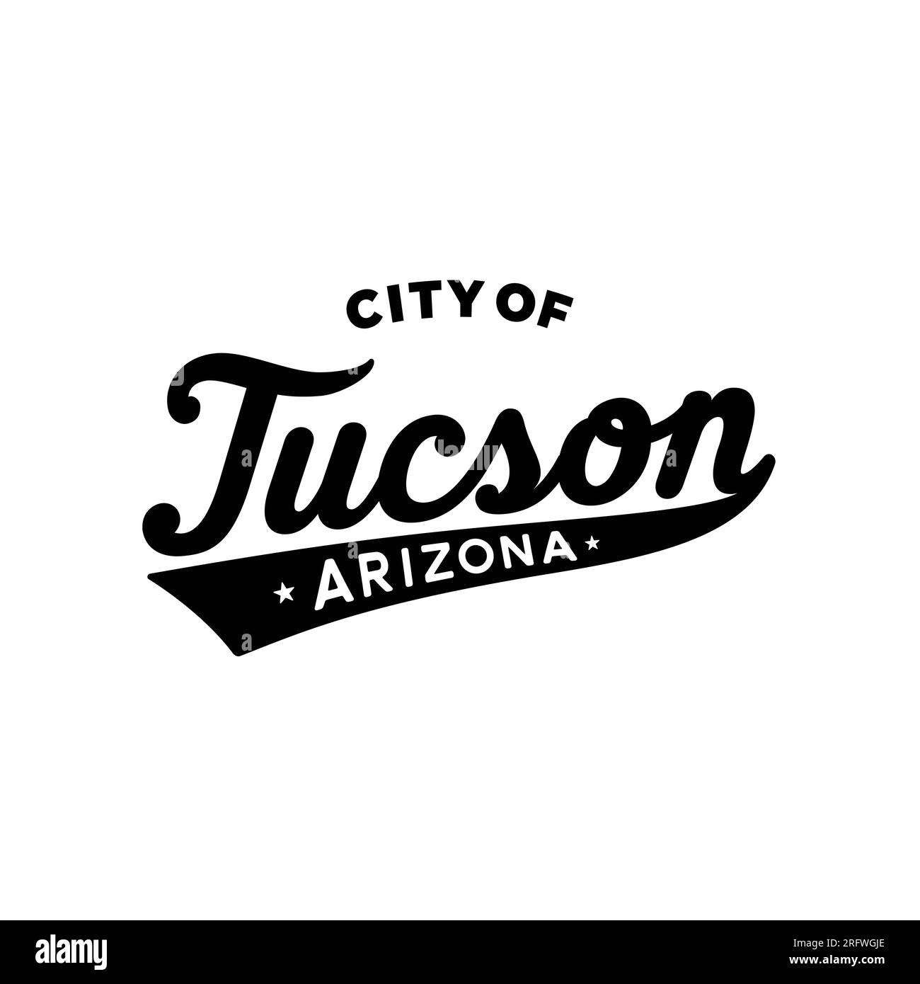 City of Tucson lettering design. Tucson, Arizona typography design
