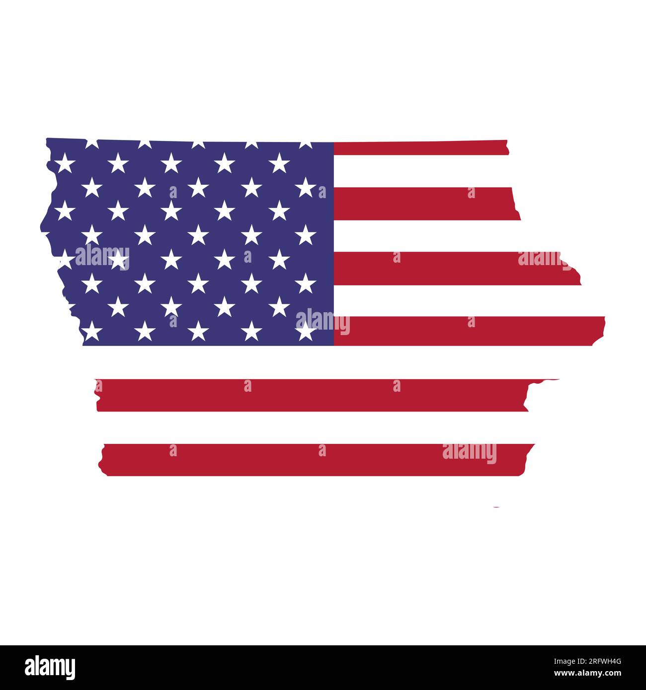 Iowa map shape, united states of america. Flat concept icon symbol ...