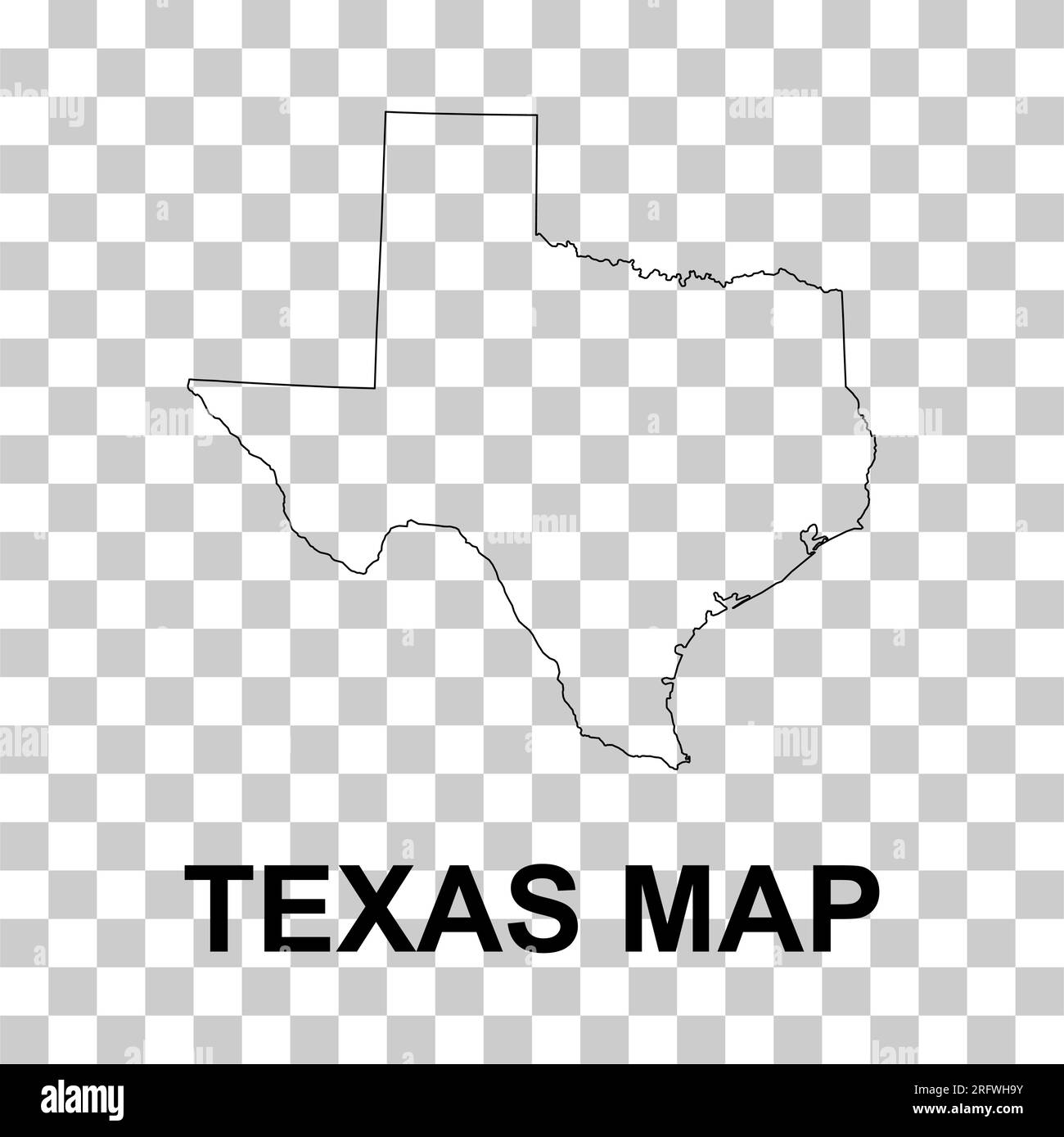 Texas map shape, united states of america. Flat concept icon symbol