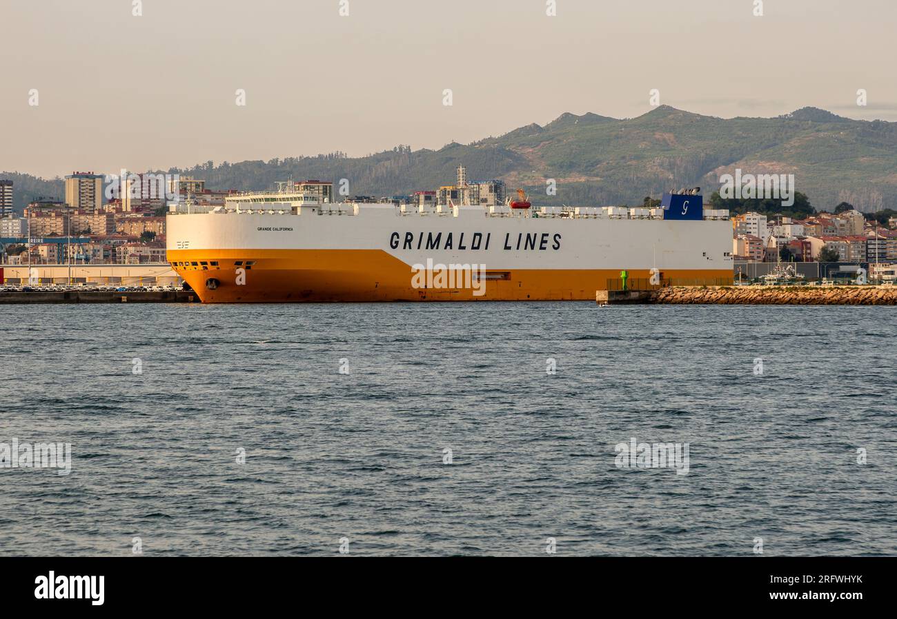 'Grande California' vehicle carrier ship built 2021. Grimaldi Lines