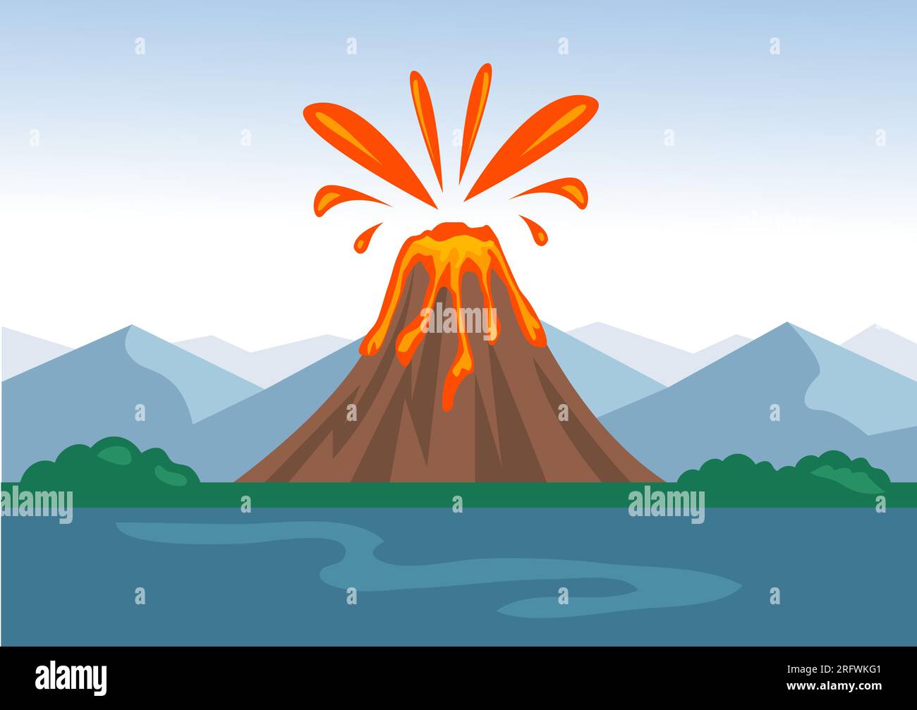 Volcano Icon vector illsutation Stock Vector