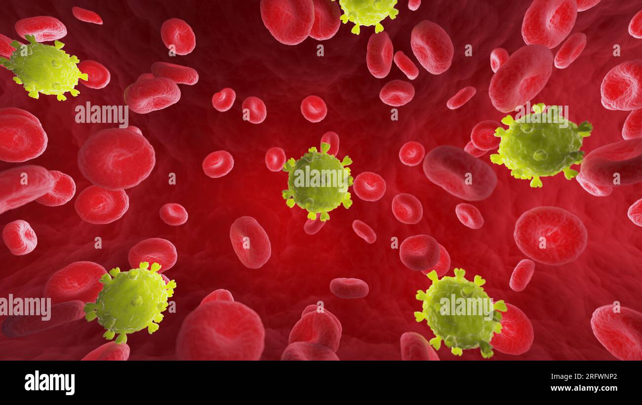 Virus within blood stream, illustration Stock Photo Alamy