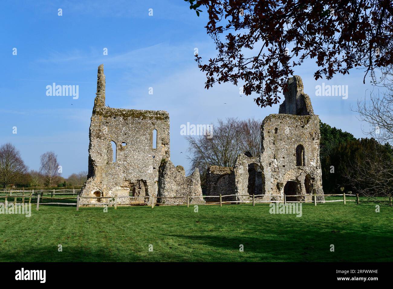 Boxgrove Priory is a small monastery of Benedictine monks in the village of Boxgrove in Sussex, England. It was founded in the 12th century. Stock Photo