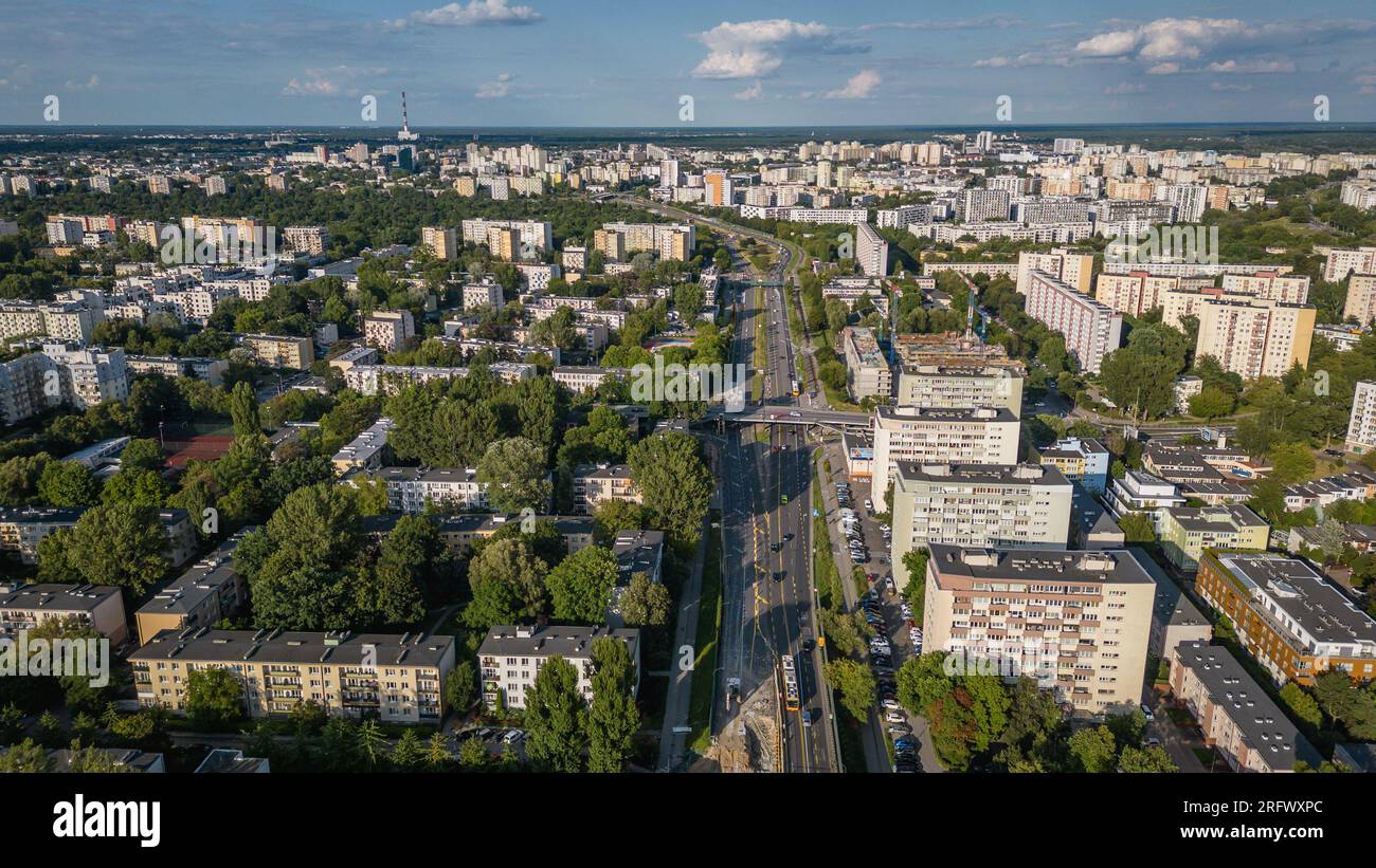 Stanow Zjednoczonych Avenue, part of Lazienkowska Thoroughfare street