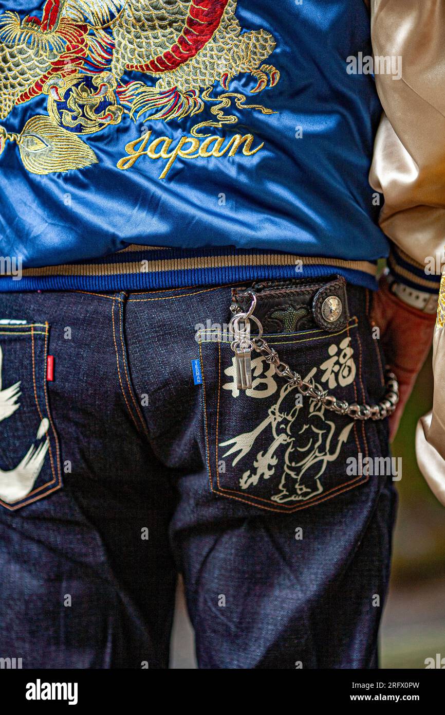 Embroidered jeans hi-res stock photography and images - Alamy