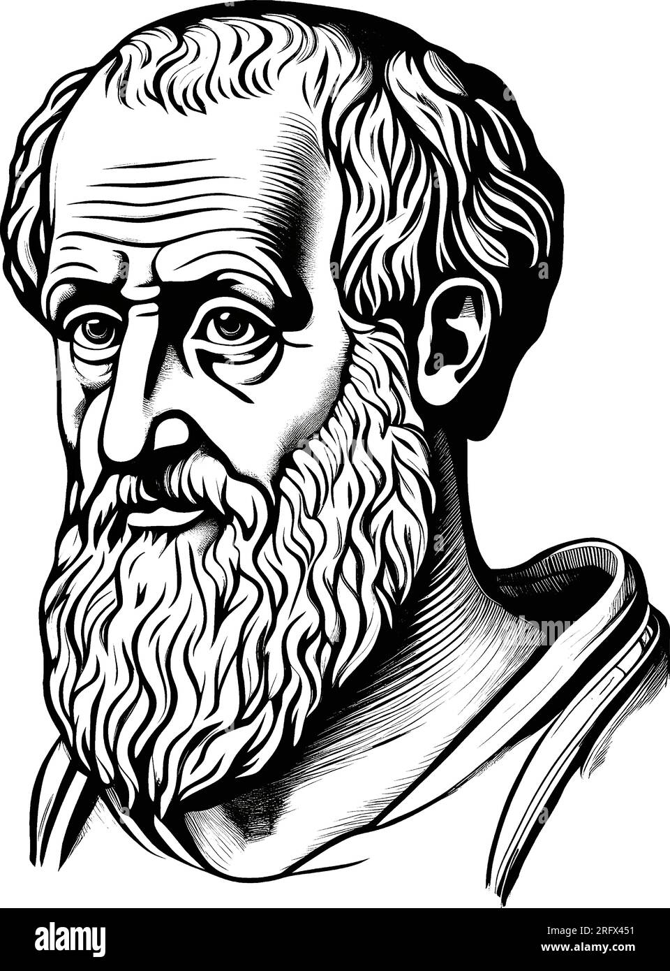 Aristotle was a Greek scientist and philosopher Stock Vector Image ...