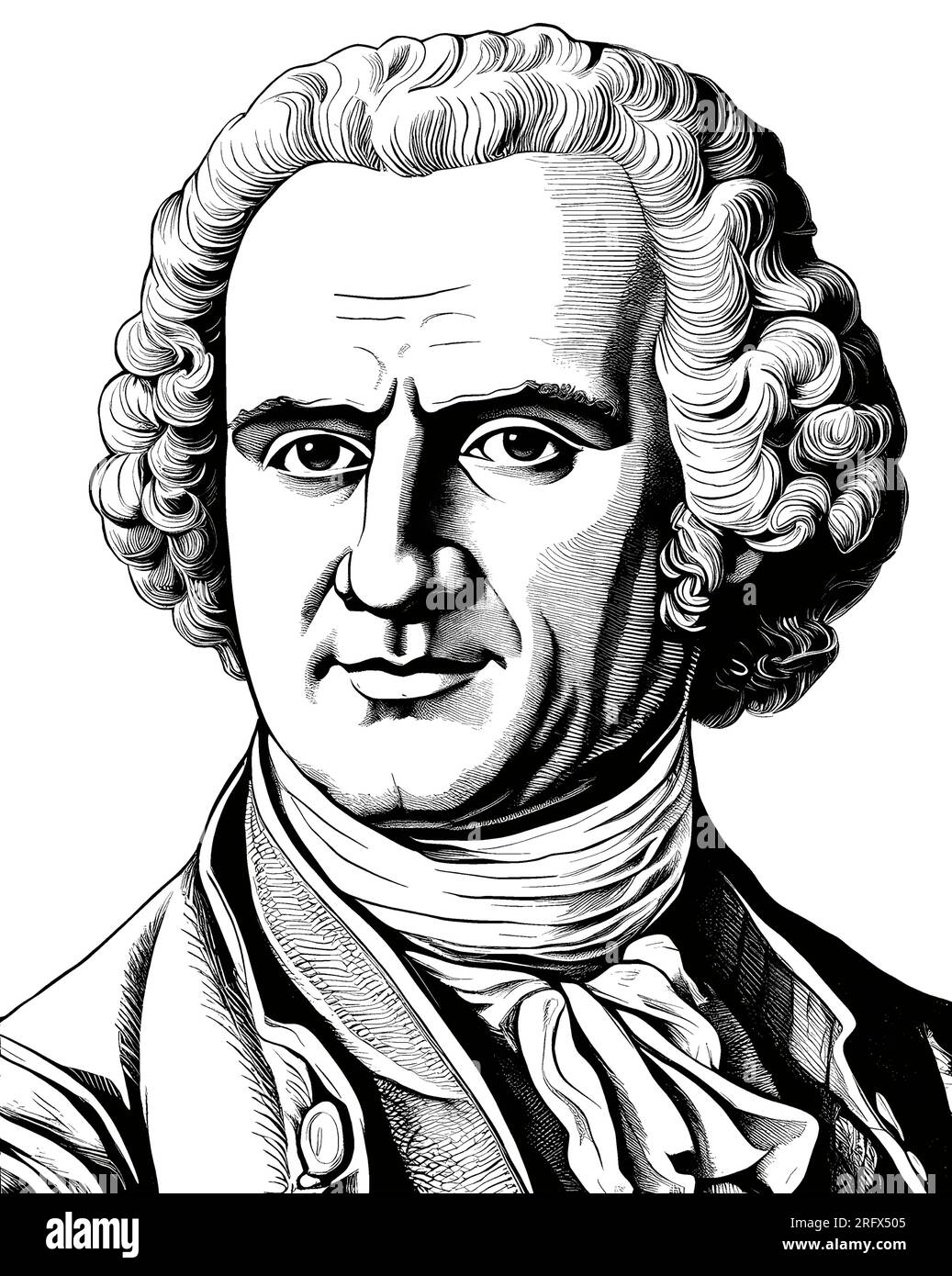 Jean-Jacques Rousseau is a writer, composer, philosopher, developer of a  direct form of government Stock Vector Image & Art - Alamy