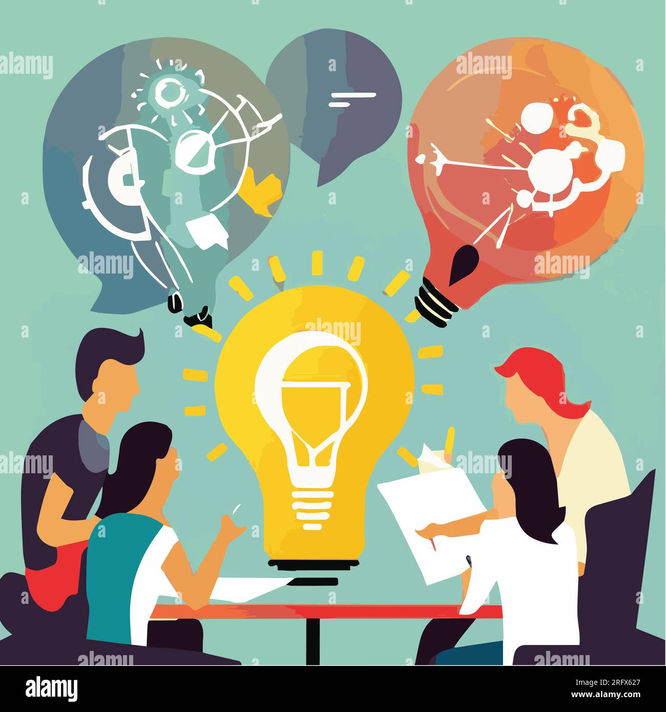 Bringing minds together in a meeting, where ideas spark and innovation