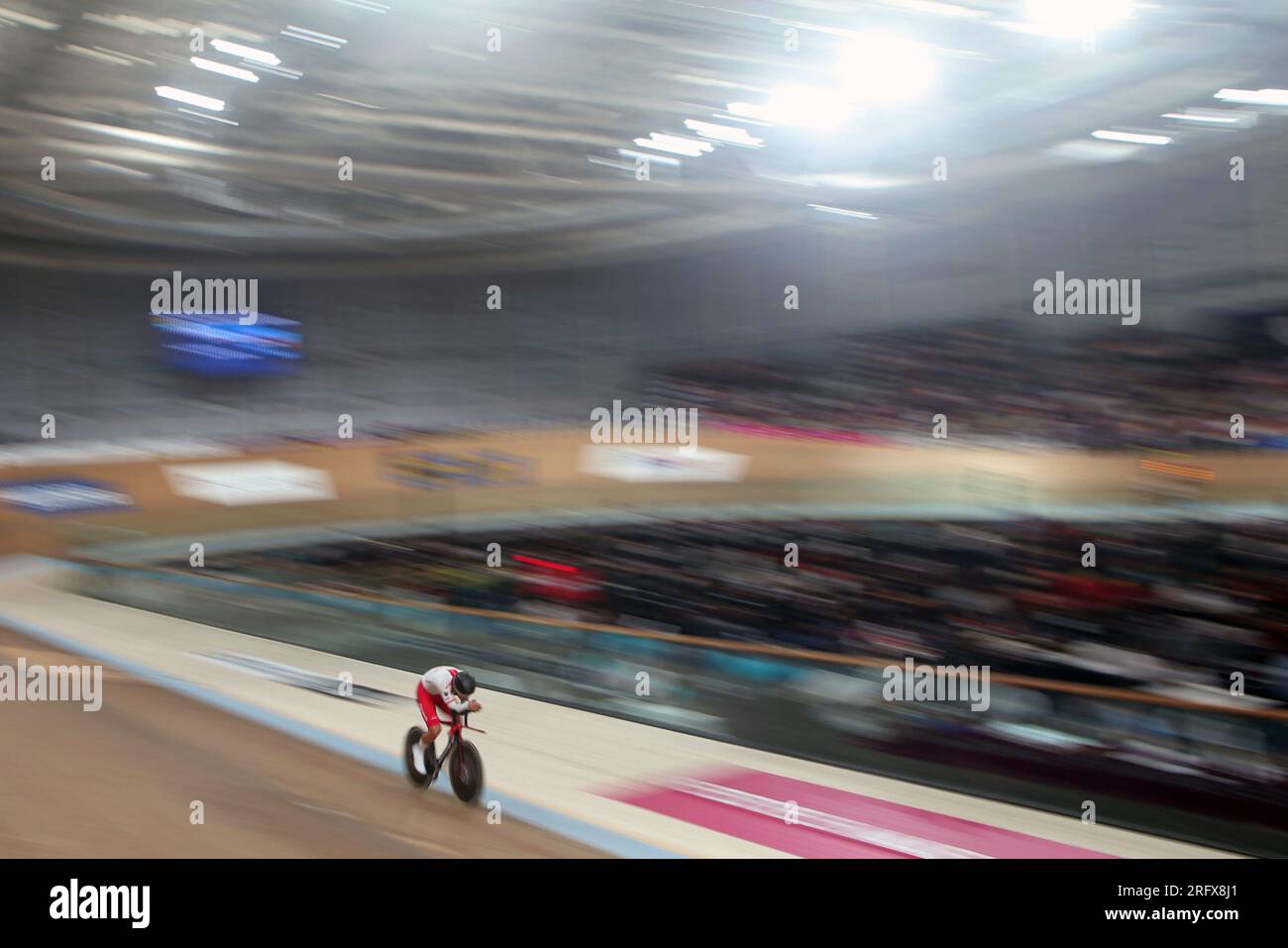 Canada's Michael Foley in action in the Men's Elite Individual Pursuit during day four of the 2023 UCI Cycling World Championships at the Sir Chris Hoy Velodrome, Glasgow. Picture date: Sunday August 6, 2023. Stock Photo