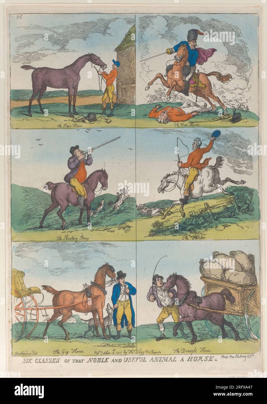 Six Classes of the Noble and Useful Animal a Horse 10 October 1811 by ...