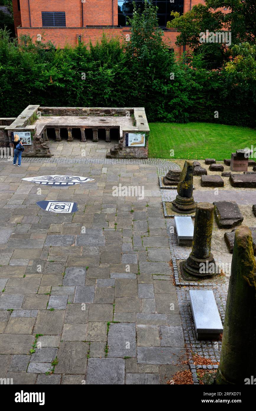 Roman remains Chester Stock Photo
