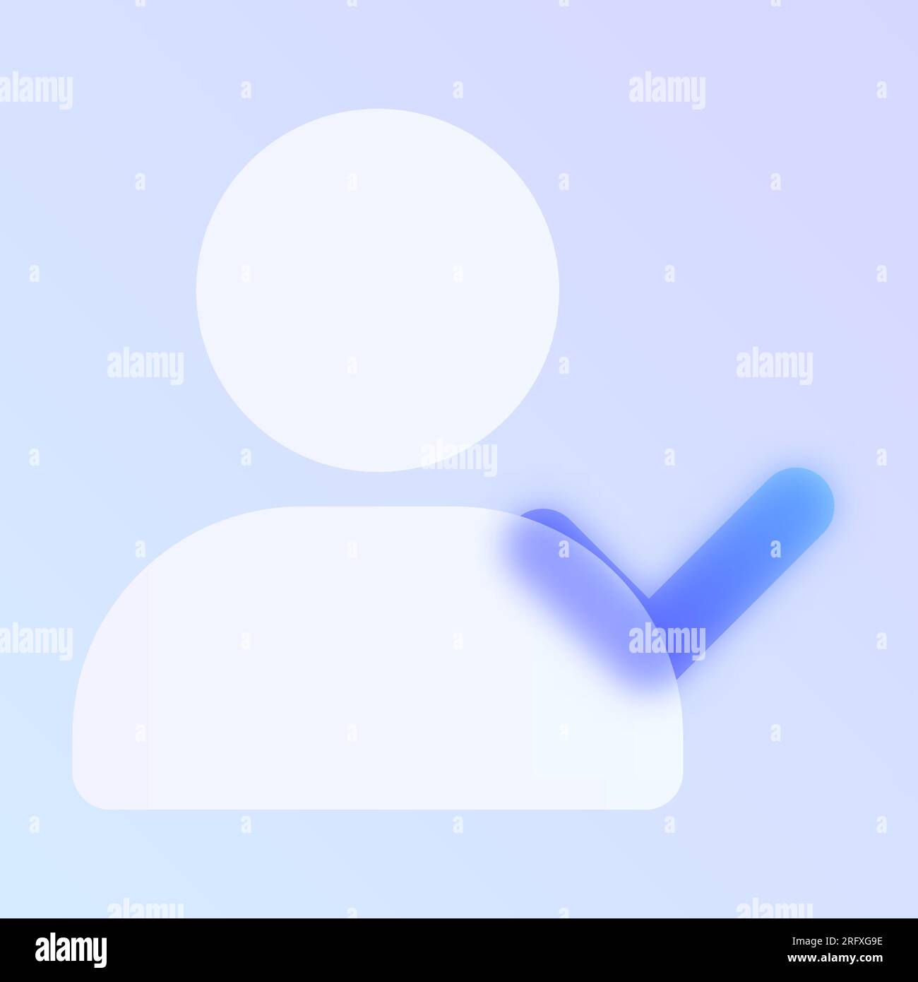 user glass morphism trendy style icon Stock Vector