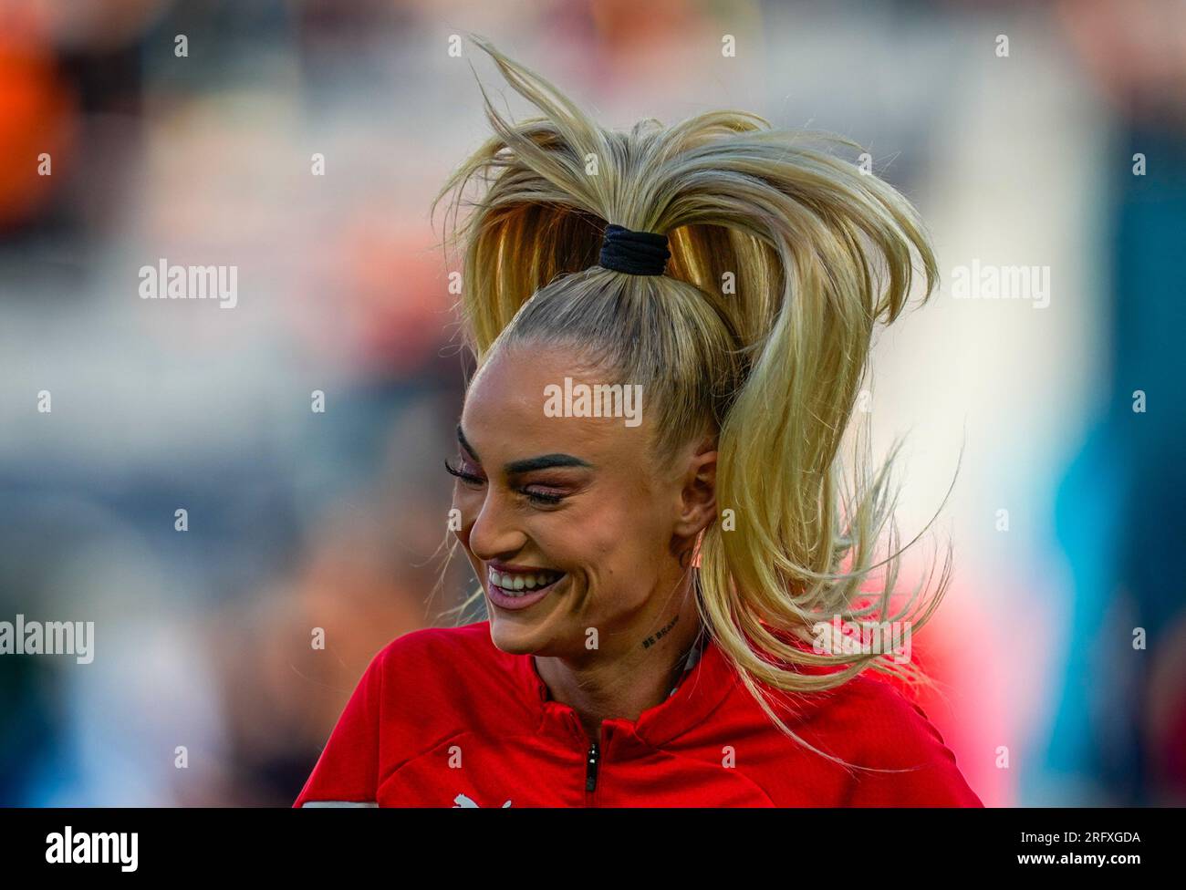 Australia. 06th Aug, 2023. August 05 2023: Alisha Lehmann (Switzerland) looks on during a game, at, . Kim Price/CSM Credit: Cal Sport Media/Alamy Live News Stock Photo