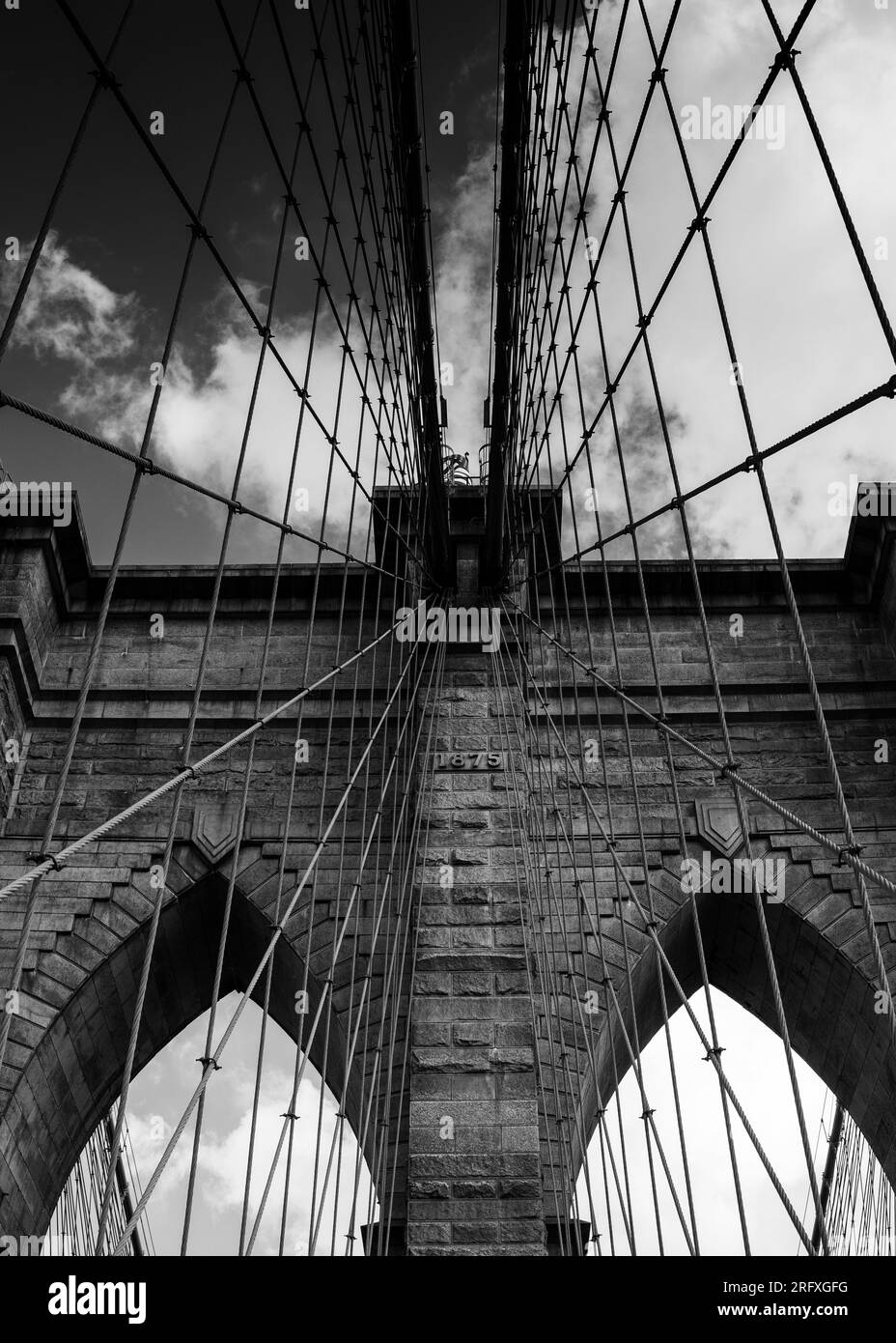 Capture the majestic allure of the Brooklyn Bridge, an architectural