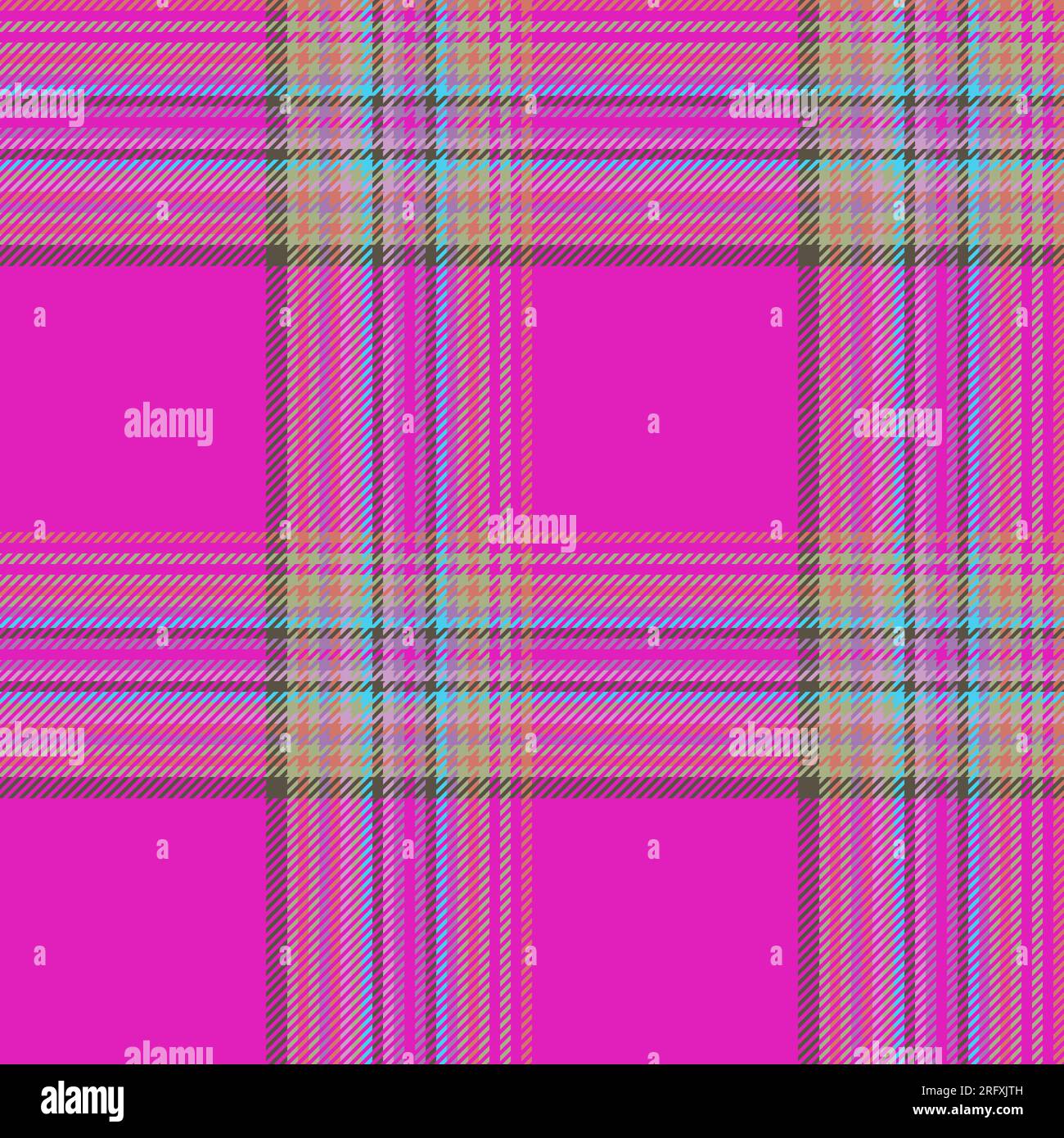 Tartan texture plaid of check fabric vector with a textile seamless pattern background in pastel and violet colors. Stock Vector