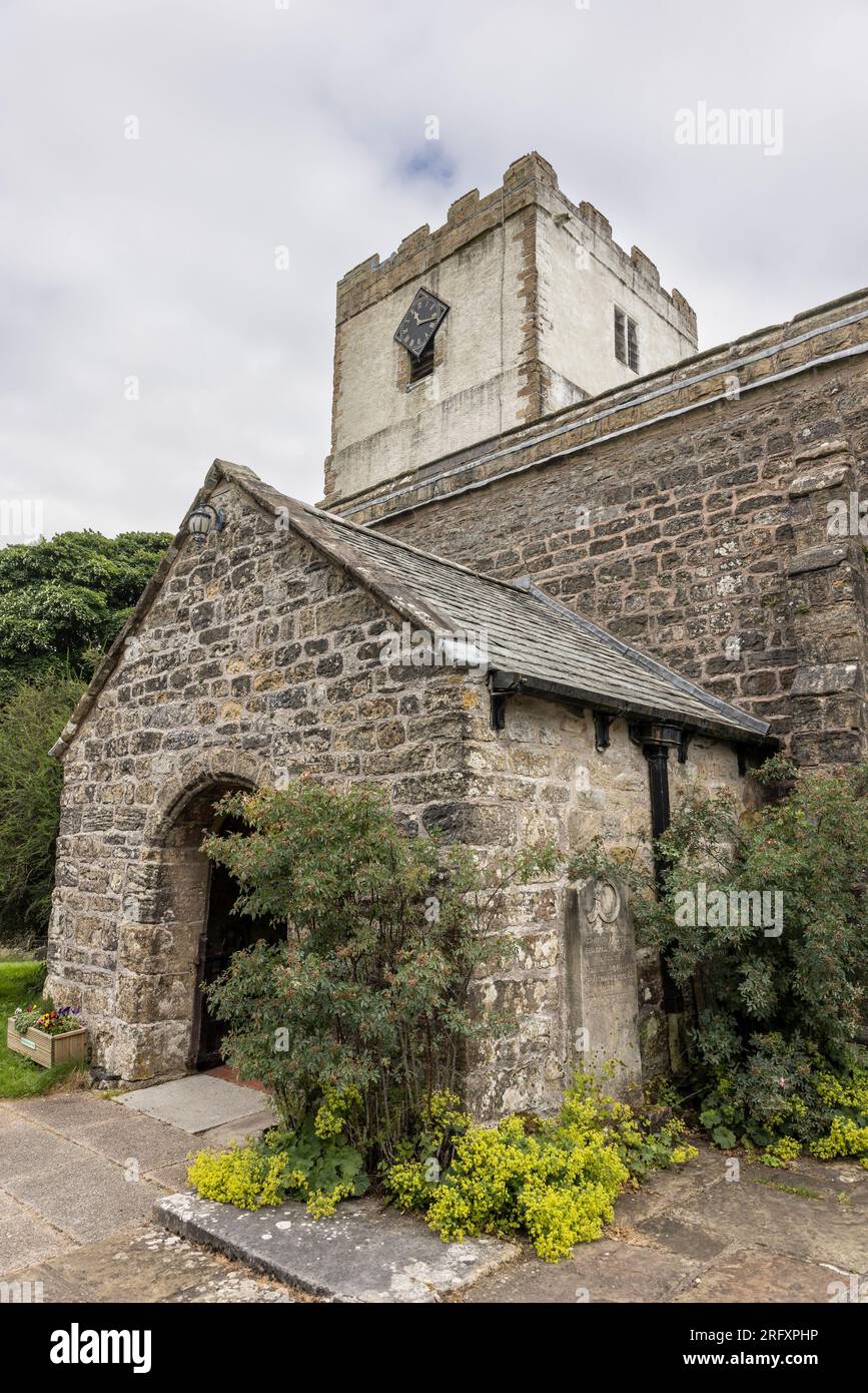 Entrance to All Saints Church in Orton. Westmorland Stock Photo