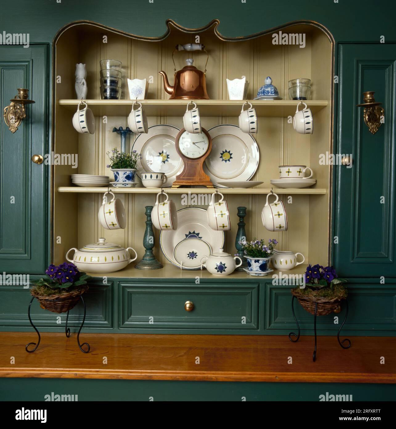 Hand built wooden dresser, UK Stock Photo Alamy