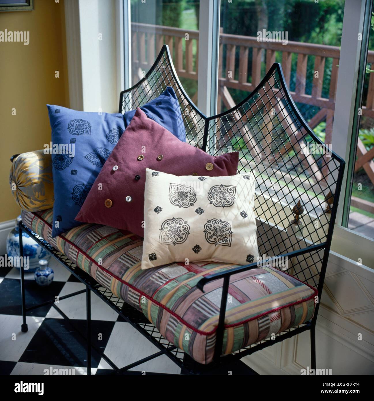 Wrought iron furniture, UK Stock Photo Alamy