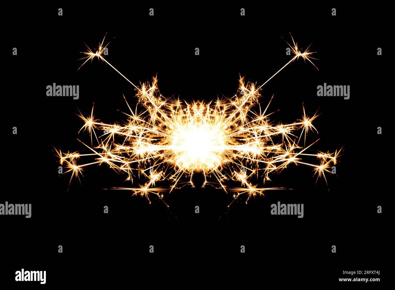 Fireworks, sparks, isolates on black background Stock Photo