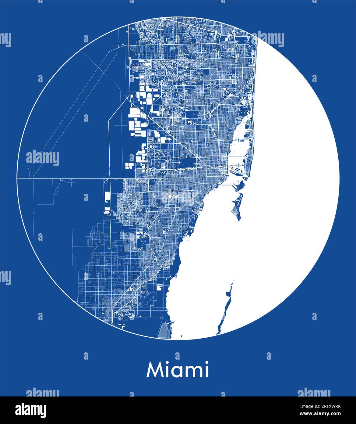 City Map Miami United States North America Blue Print Round Circle City Map Miami United States North America Blue Print Round Circle Vector Illustration 2RFXWRK