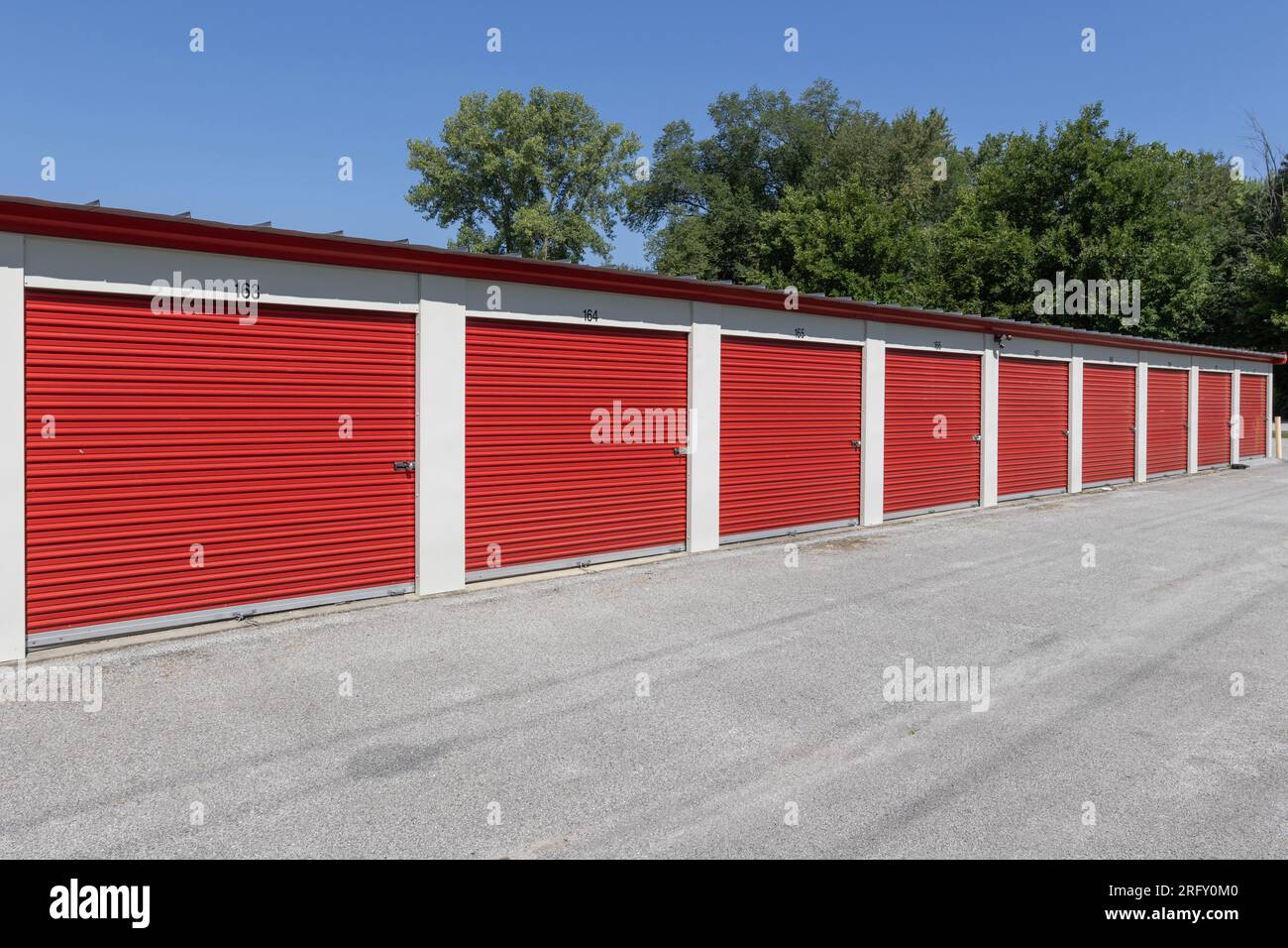 Self storage and mini storage garage units. Personal warehouse lockers  provide safe and secure storage options Stock Photo - Alamy