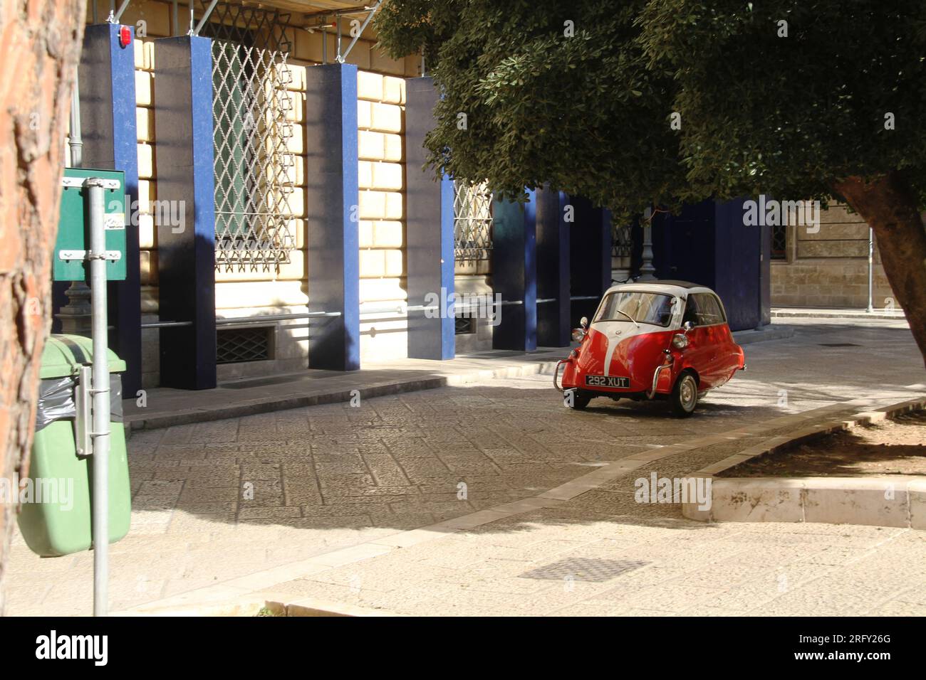 A classic BMW Isetta on a street in Italy Stock Photo