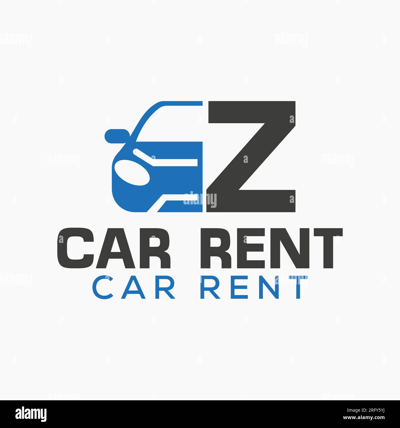 Letter Z Rent Car Logo Design Template. Automotive Car Logo Symbol