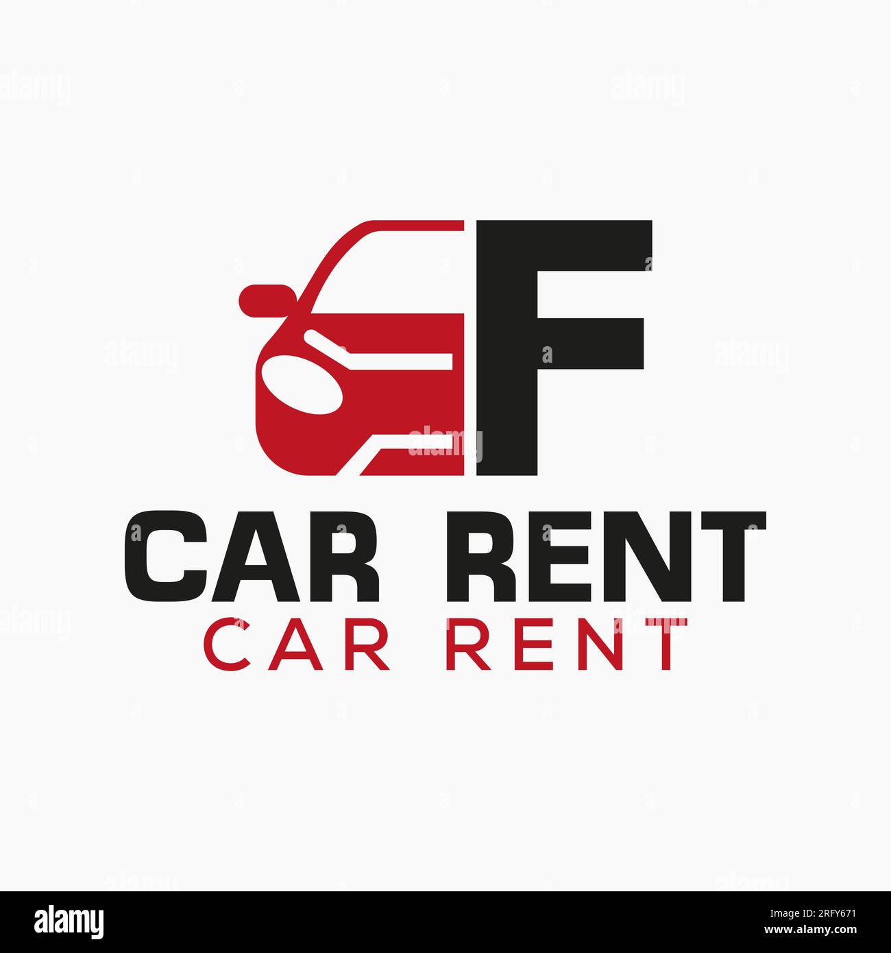 Letter F Rent Car Logo Design Template. Automotive Car Logo Symbol