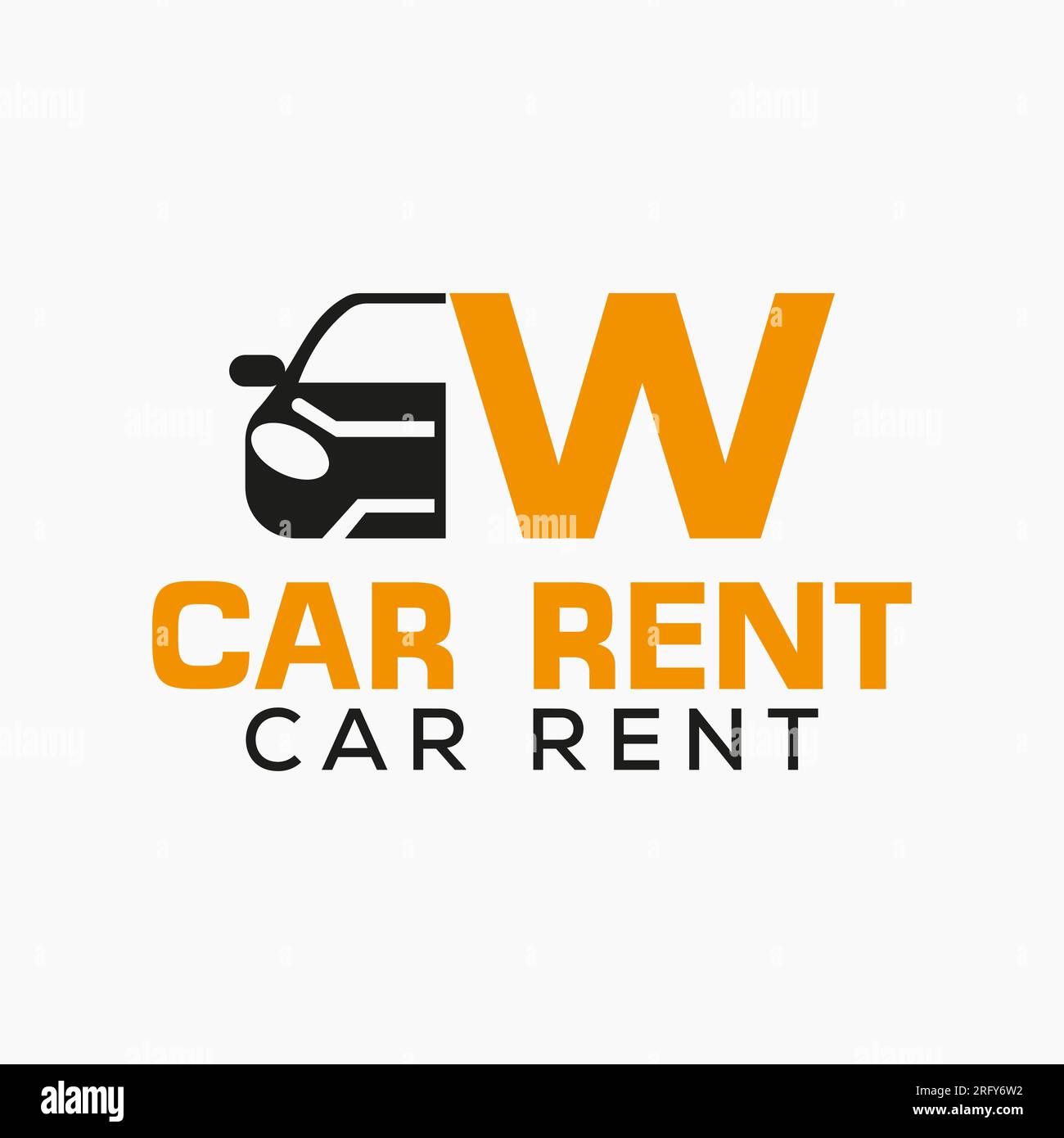 Letter W Rent Car Logo Design Template. Automotive Car Logo Symbol
