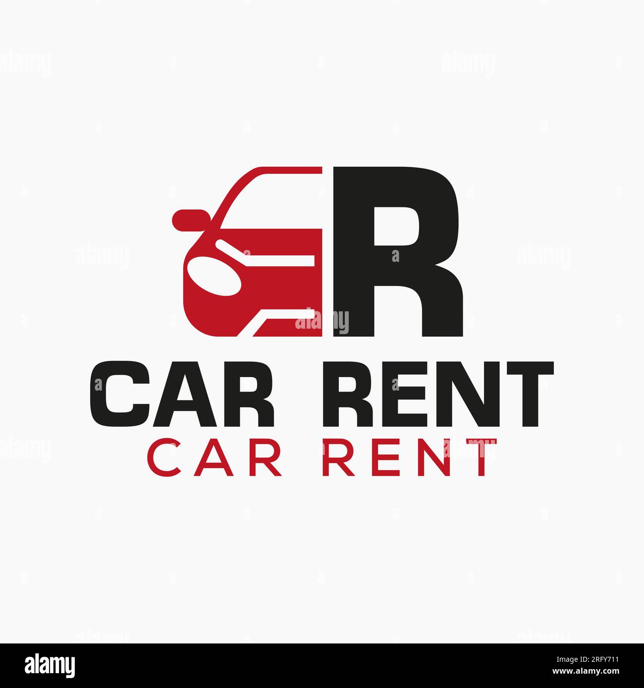 Letter R Rent Car Logo Design Template. Automotive Car Logo Symbol