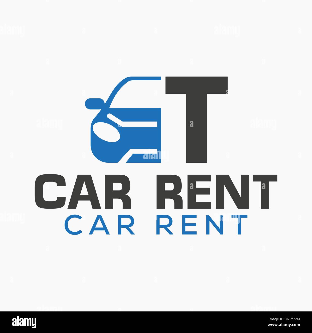 Letter T Rent Car Logo Design Template. Automotive Car Logo Symbol