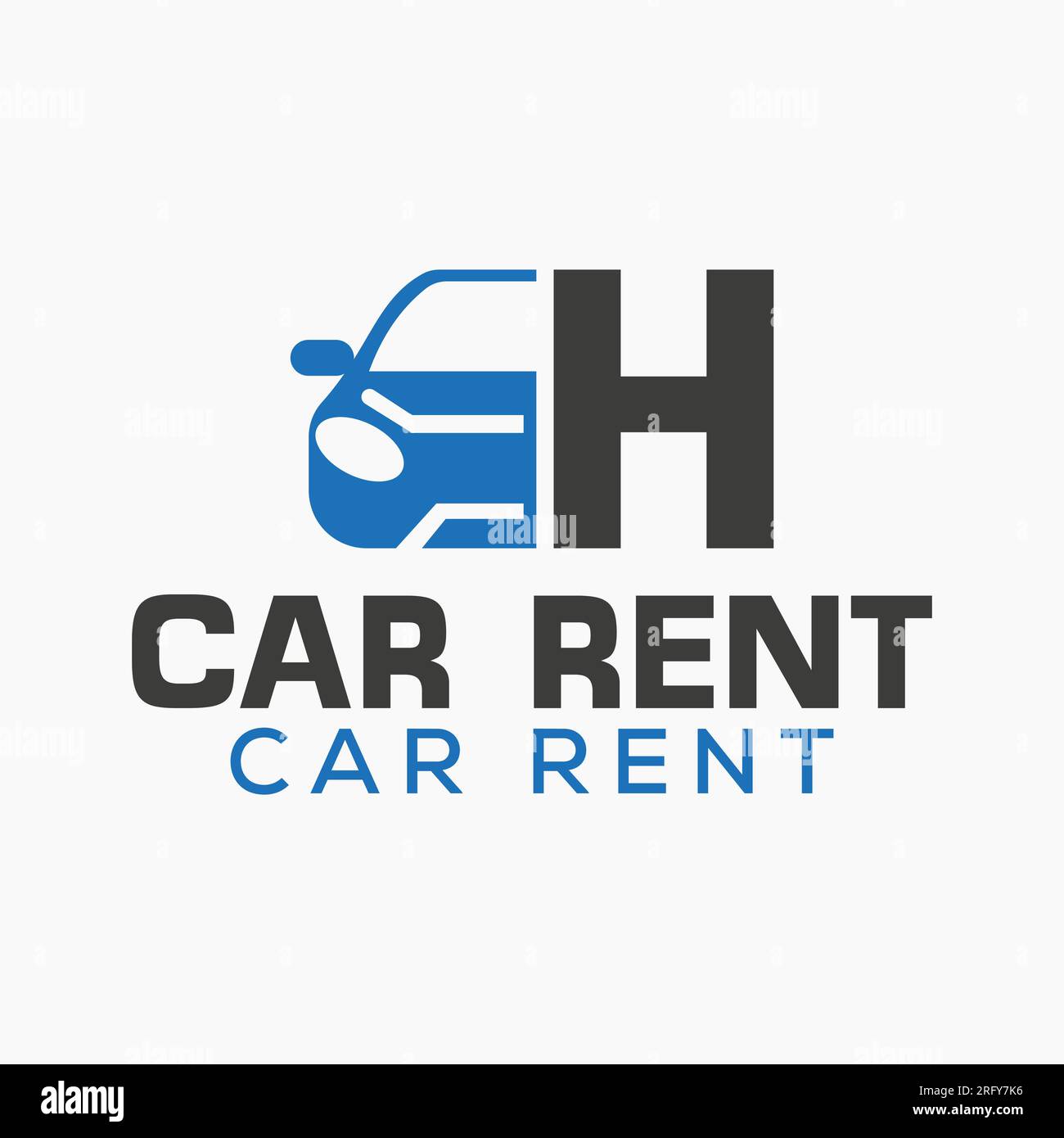 Letter H Rent Car Logo Design Template. Automotive Car Logo Symbol