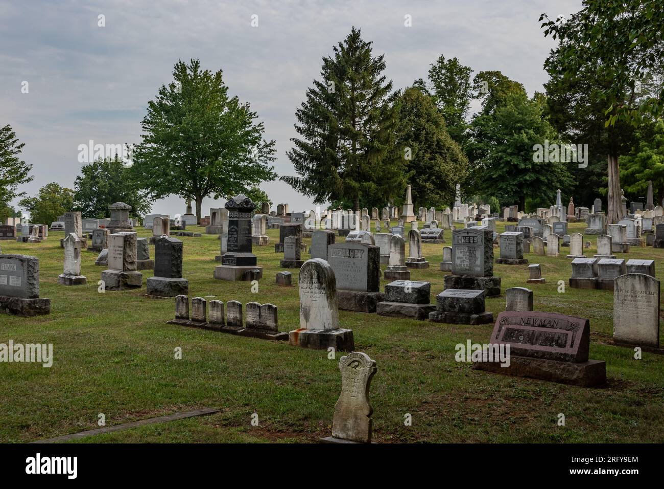 Historic Evergreen Cemetery, Gettysburg Pennsylvania USA Stock Photo