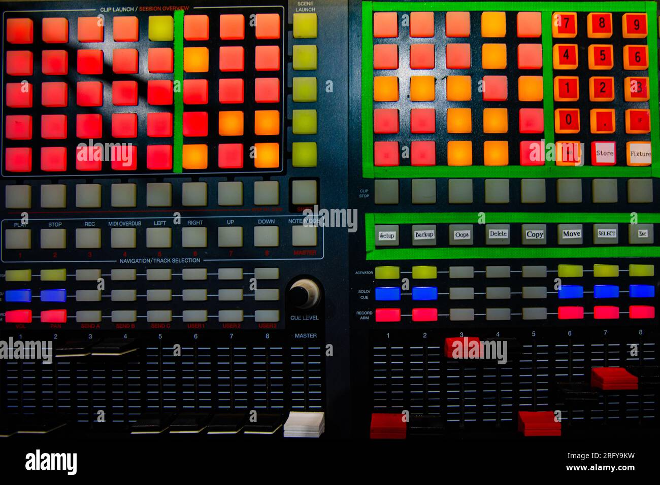 Lighting technician equipment in concert hall Stock Photo - Alamy