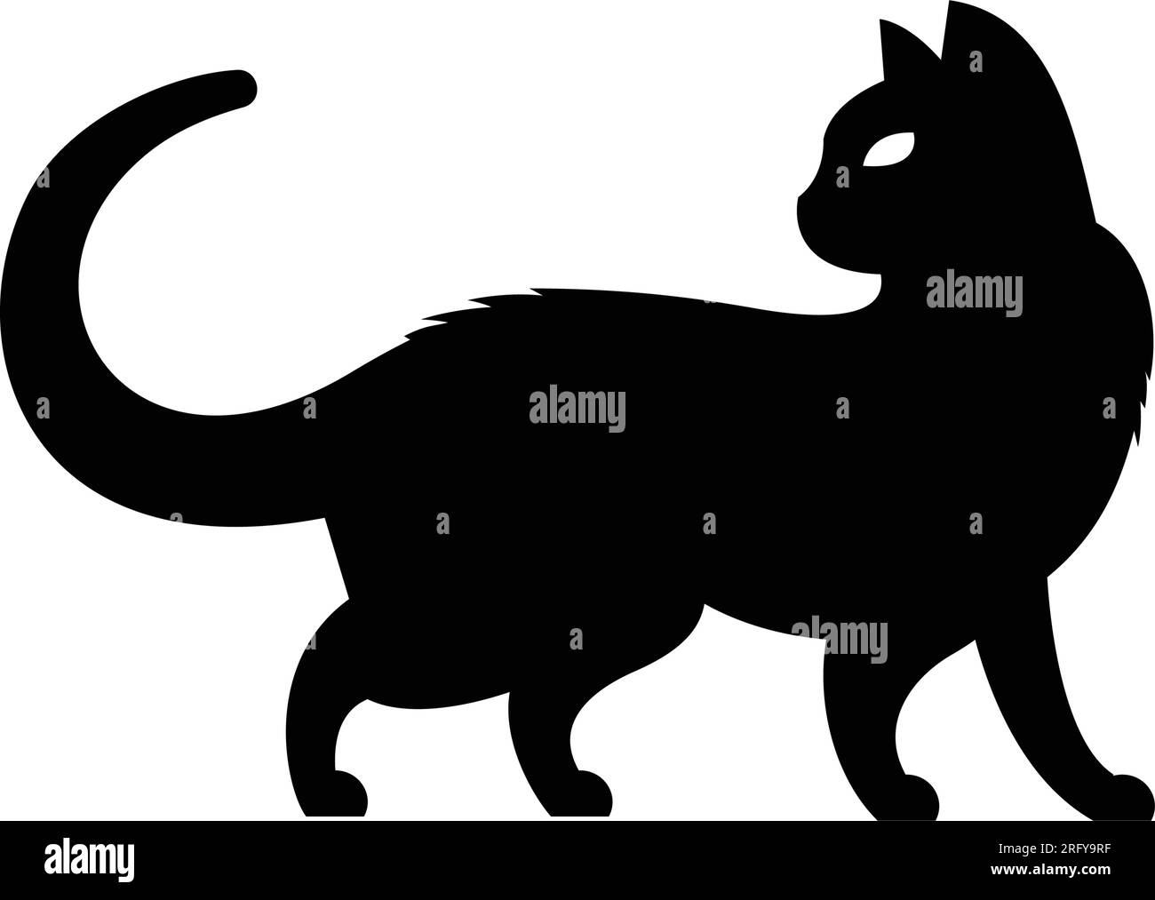 Silhouette of black cat icon Stock Vector Image & Art Alamy