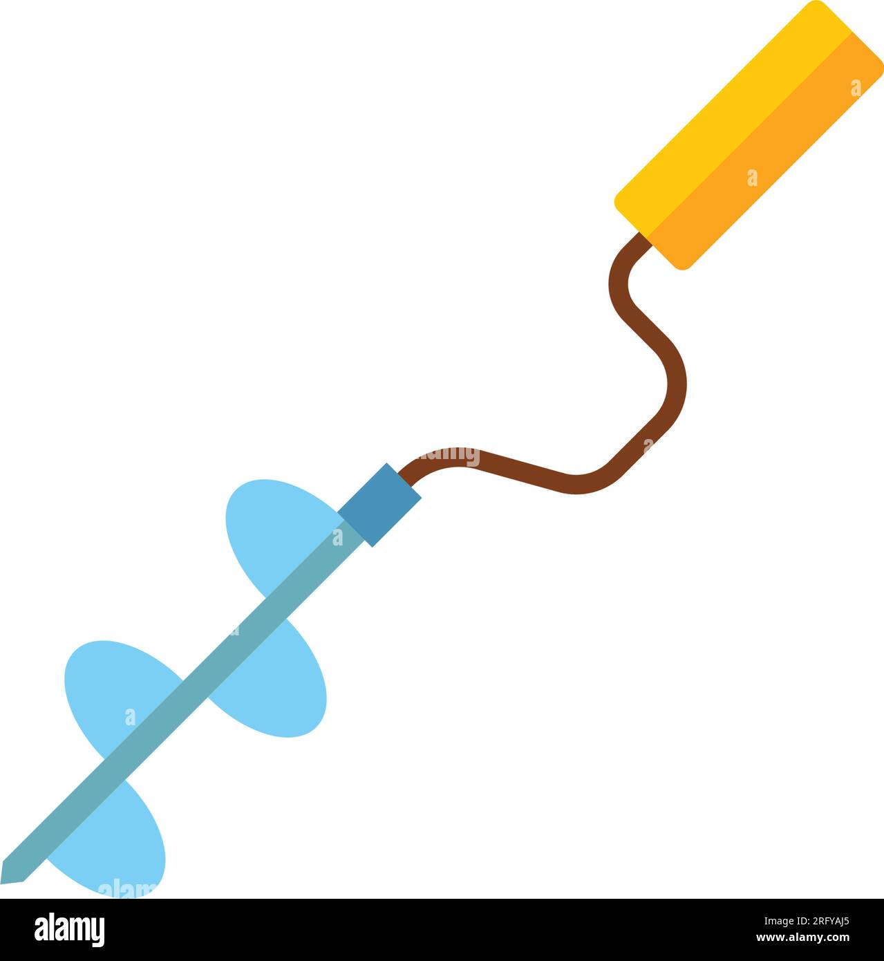 Drill for ice fishing vector icon Stock Vector