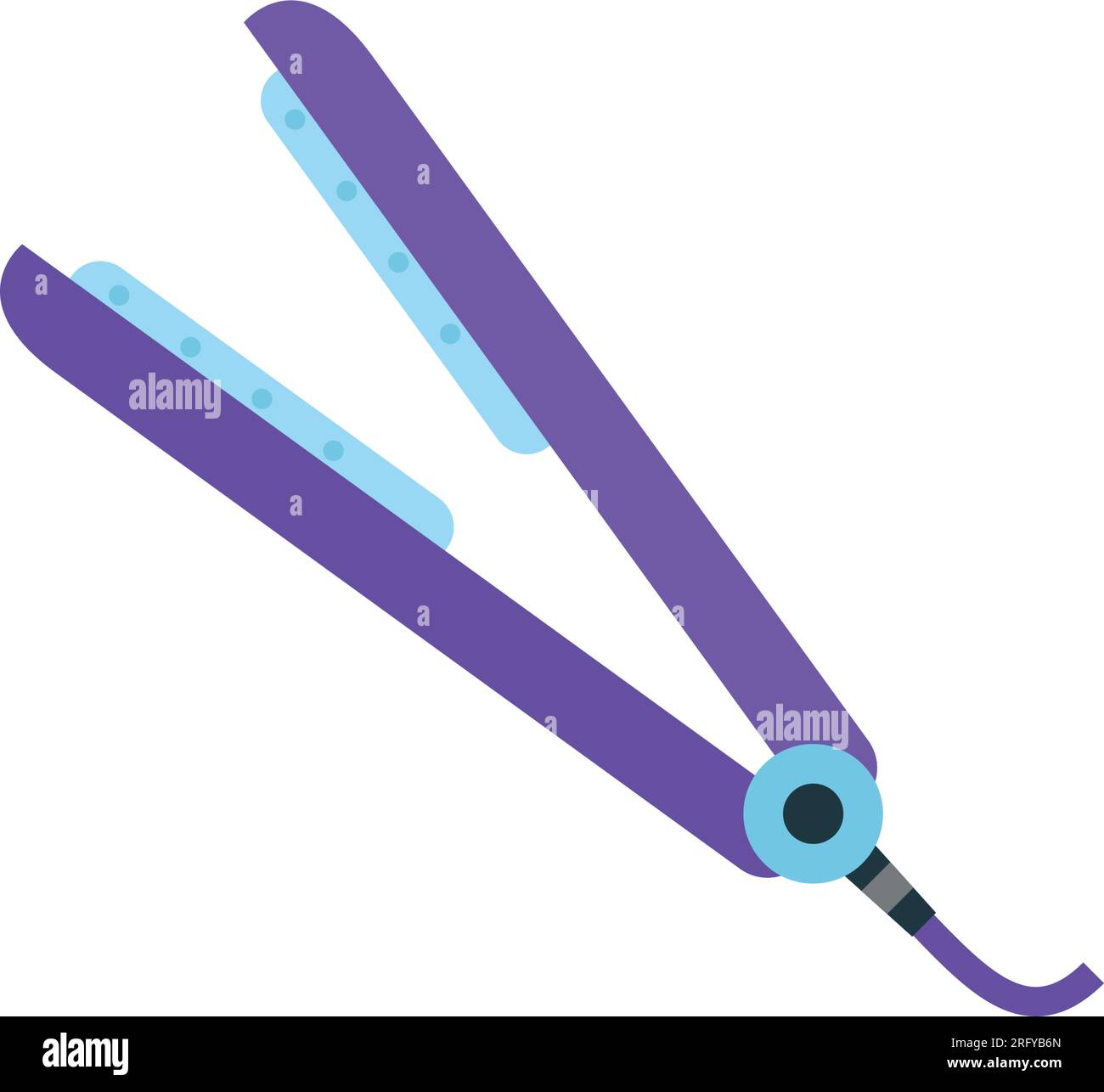 Purple hair straightening iron vector icon Stock Vector Image & Art Alamy
